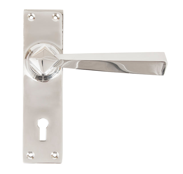 From The Anvil - Polished Chrome Straight Lever Lock Set | Sku. 83830 | Trade Door Handles.