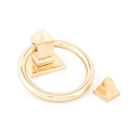 From The Anvil - Polished Brass Ring Door Knocker | Sku. 83836 | Trade Door Handles.