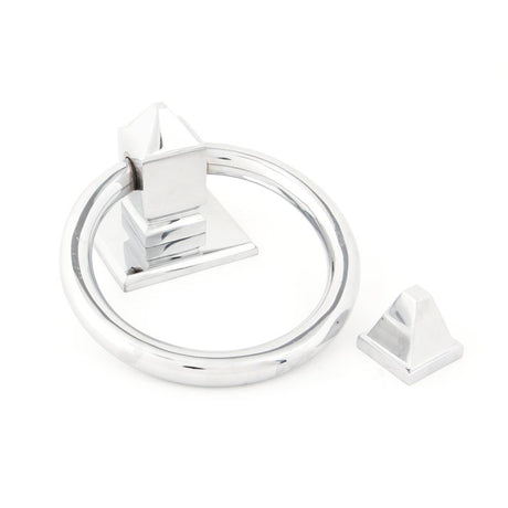 From The Anvil - Polished Chrome Ring Door Knocker | Sku. 83837 | Trade Door Handles.