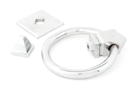 From The Anvil - Polished Chrome Ring Door Knocker | Sku. 83837 | Trade Door Handles.
