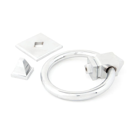 From The Anvil - Polished Chrome Ring Door Knocker | Sku. 83837 | Trade Door Handles.