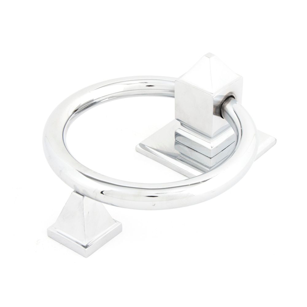 From The Anvil - Polished Chrome Ring Door Knocker | Sku. 83837 | Trade Door Handles.