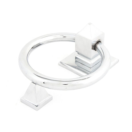 From The Anvil - Polished Chrome Ring Door Knocker | Sku. 83837 | Trade Door Handles.