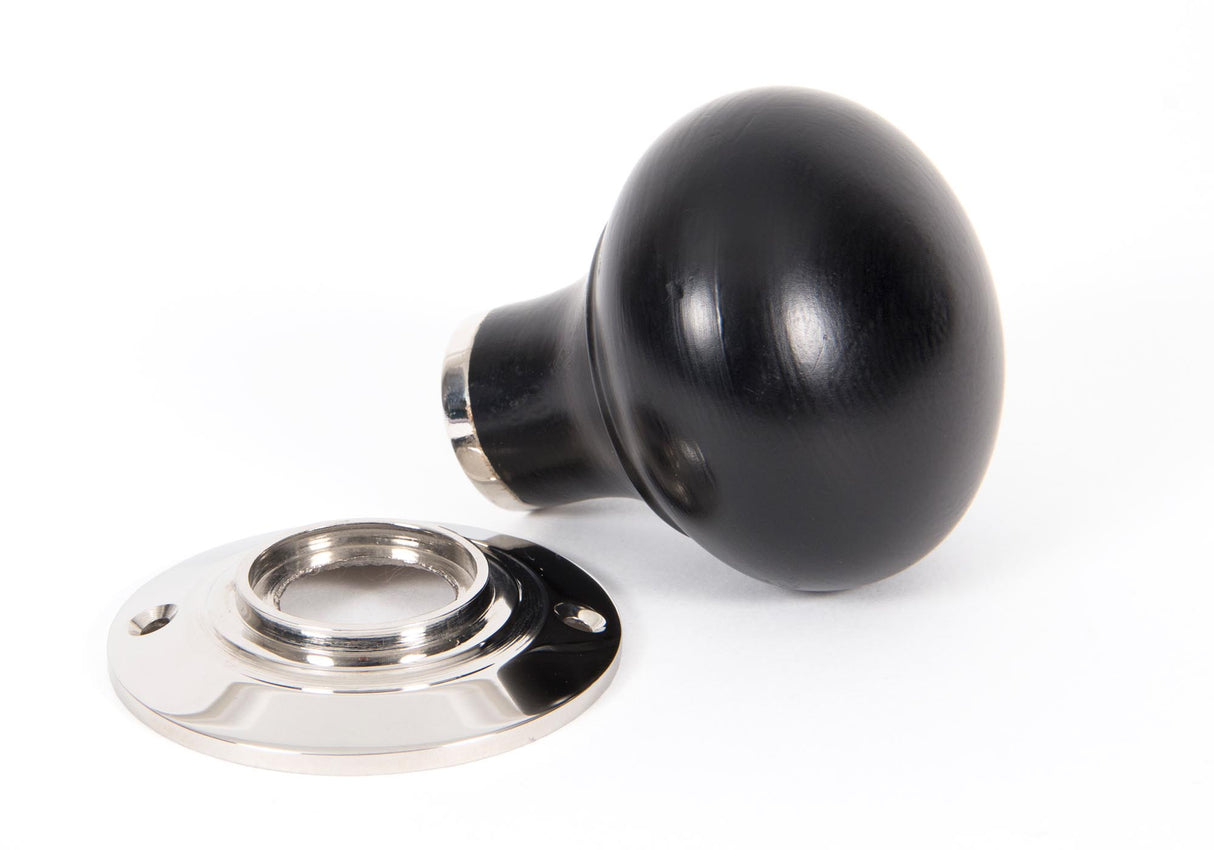 From The Anvil - Ebony and PN Bun Mortice/Rim Knob Set | Sku. 83838 | Trade Door Handles.