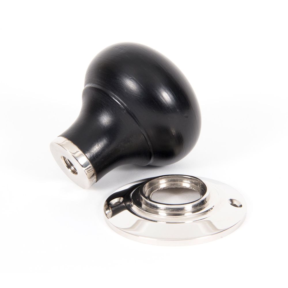 From The Anvil - Ebony and PN Bun Mortice/Rim Knob Set | Sku. 83838 | Trade Door Handles.