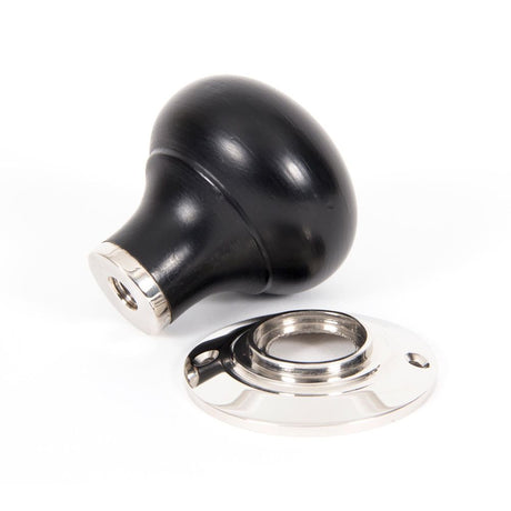 From The Anvil - Ebony and PN Bun Mortice/Rim Knob Set | Sku. 83838 | Trade Door Handles.