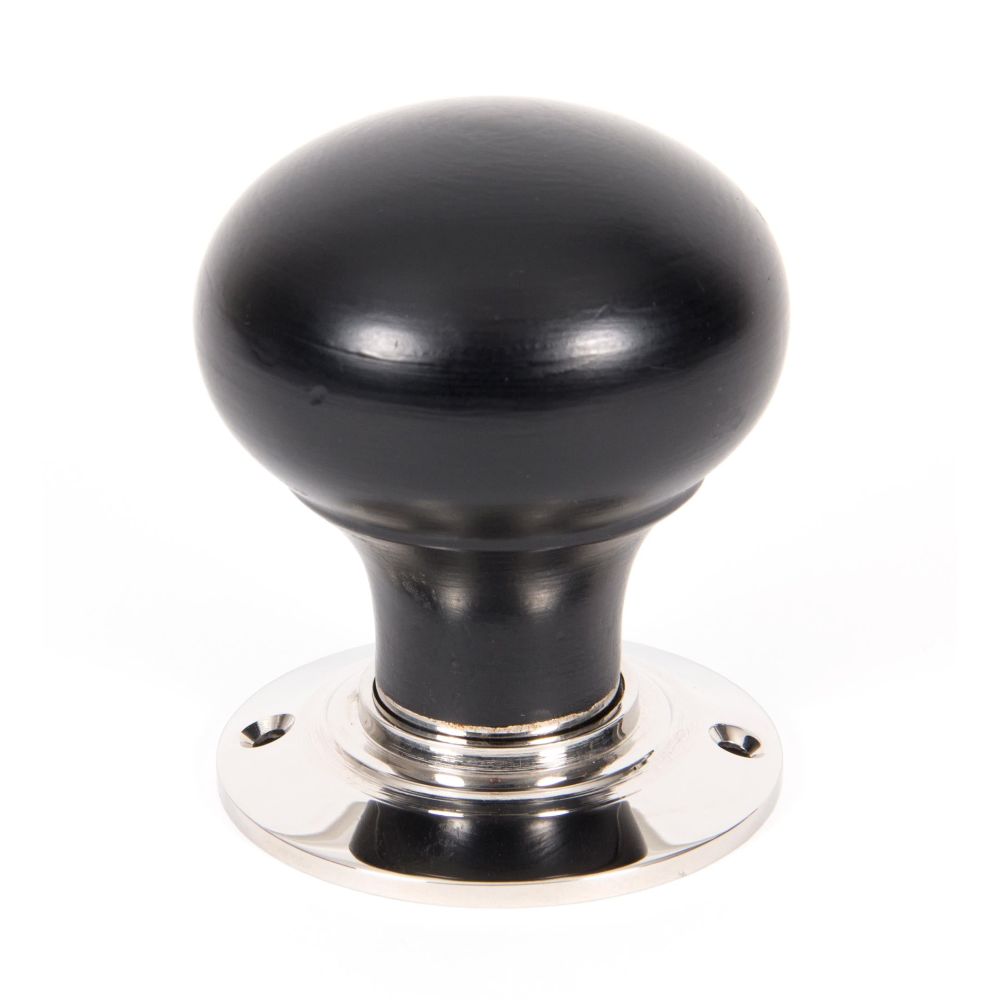 From The Anvil - Ebony and PN Bun Mortice/Rim Knob Set | Sku. 83838 | Trade Door Handles.
