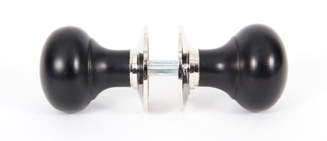From The Anvil - Ebony and PN Bun Mortice/Rim Knob Set | Sku. 83838 | Trade Door Handles.