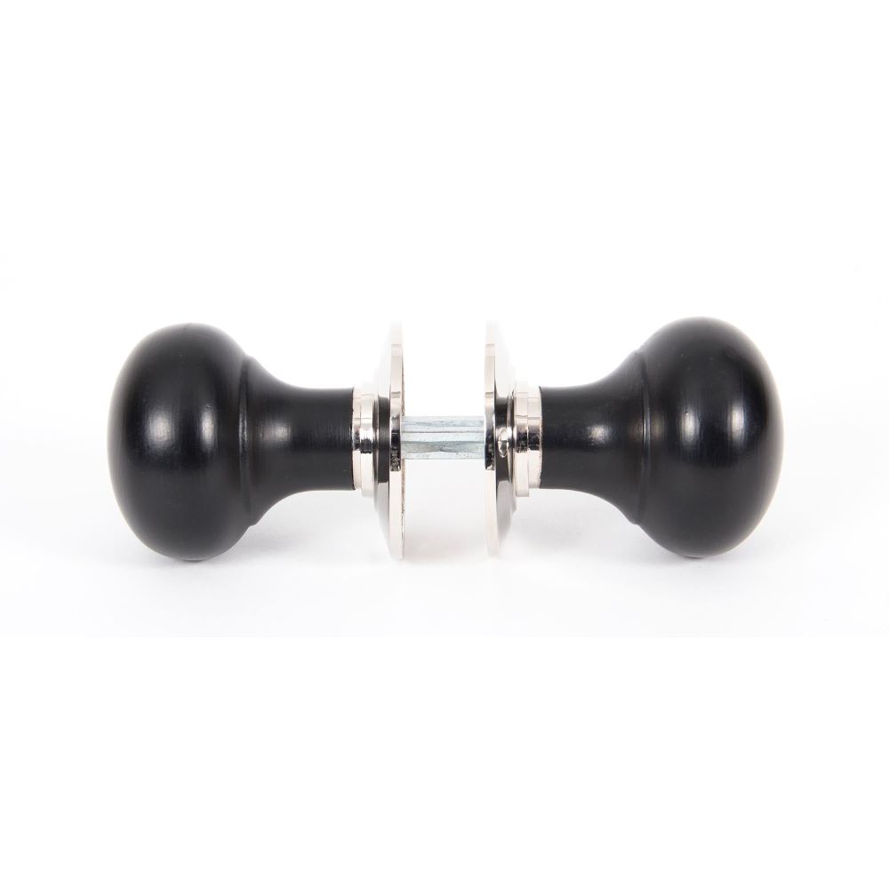 From The Anvil - Ebony and PN Bun Mortice/Rim Knob Set | Sku. 83838 | Trade Door Handles.
