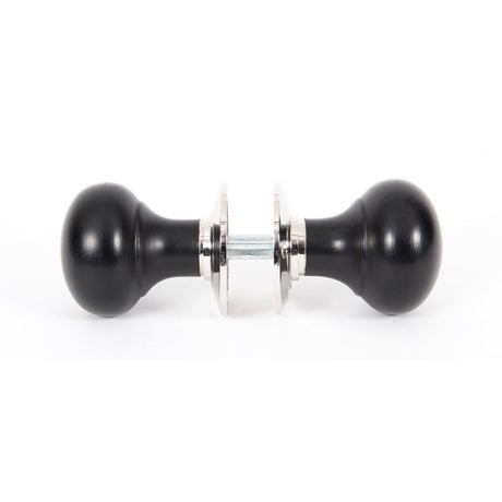 From The Anvil - Ebony and PN Bun Mortice/Rim Knob Set | Sku. 83838 | Trade Door Handles.