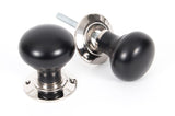 From The Anvil - Ebony and PN Bun Mortice/Rim Knob Set | Sku. 83838 | Trade Door Handles.