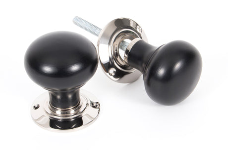 From The Anvil - Ebony and PN Bun Mortice/Rim Knob Set | Sku. 83838 | Trade Door Handles.