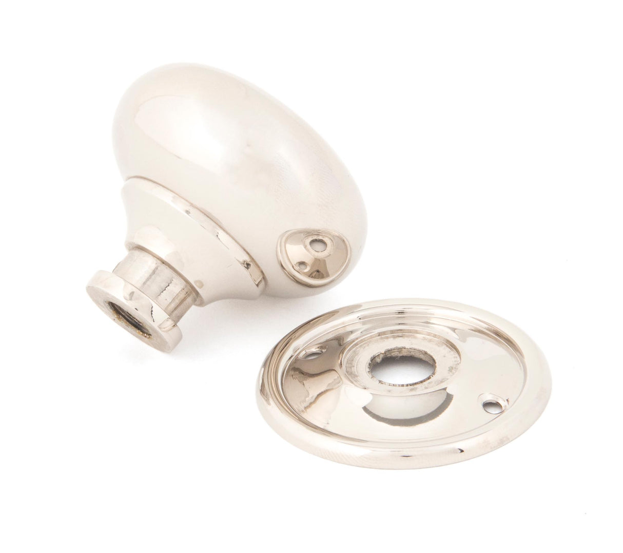 From The Anvil - Polished Nickel Mushroom Mortice/Rim Knob Set | Sku. 83839 | Trade Door Handles.
