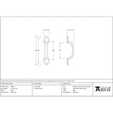 From The Anvil - Black 6" Sash Pull | Sku. 83846 | Trade Door Handles.