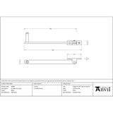 From The Anvil - Black 8" Roller Arm Stay | Sku. 83848 | Trade Door Handles.