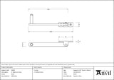 From The Anvil - Black 6" Roller Arm Stay | Sku. 83849 | Trade Door Handles.