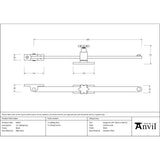 From The Anvil - Black 12" Sliding Stay | Sku. 83852 | Trade Door Handles.