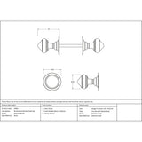 From The Anvil - Polished Nickel Brockworth Mortice Knob Set | Sku. 83861 | Trade Door Handles.