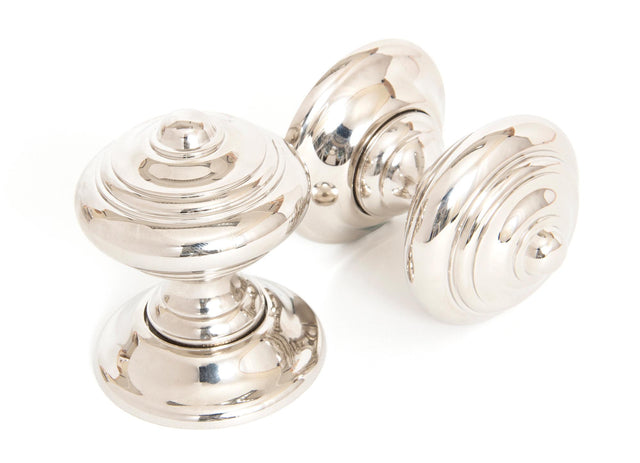 From The Anvil - Polished Nickel Elmore Concealed Mortice Knob Set | Sku. 83863 | Trade Door Handles.