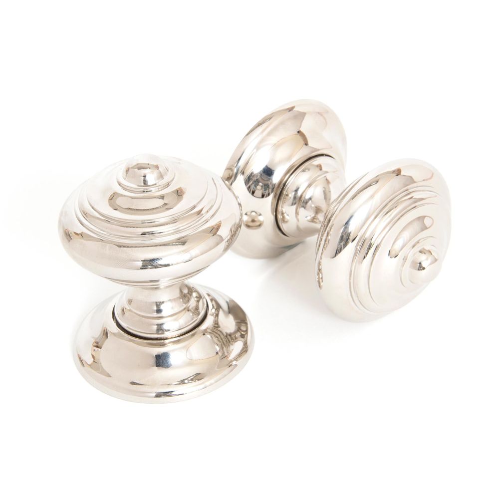 From The Anvil - Polished Nickel Elmore Concealed Mortice Knob Set | Sku. 83863 | Trade Door Handles.