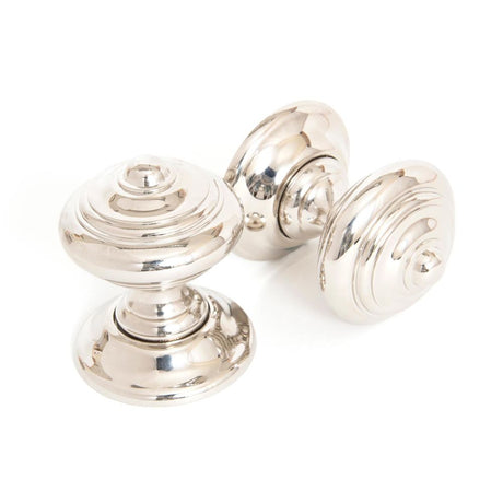 From The Anvil - Polished Nickel Elmore Concealed Mortice Knob Set | Sku. 83863 | Trade Door Handles.
