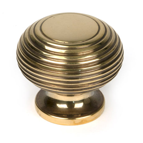 From The Anvil - Aged Brass Beehive Cabinet Knob 40mm | Sku. 83866 | Trade Door Handles.