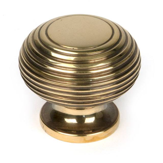 From The Anvil - Aged Brass Beehive Cabinet Knob 40mm | Sku. 83866 | Trade Door Handles.