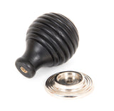 From The Anvil - Ebony and PN Beehive Cabinet Knob 35mm | Sku. 83869 | Trade Door Handles.