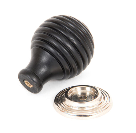From The Anvil - Ebony and PN Beehive Cabinet Knob 35mm | Sku. 83869 | Trade Door Handles.