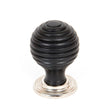 From The Anvil - Ebony and PN Beehive Cabinet Knob 35mm | Sku. 83869 | Trade Door Handles.