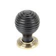 From The Anvil - Ebony and AB Beehive Cabinet Knob 35mm | Sku. 83871 | Trade Door Handles.