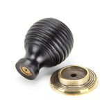 From The Anvil - Ebony and AB Beehive Cabinet Knob 38mm | Sku. 83872 | Trade Door Handles.