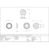 From The Anvil - Ebony and AB Beehive Cabinet Knob 38mm | Sku. 83872 | Trade Door Handles.