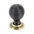 From The Anvil - Ebony and AB Beehive Cabinet Knob 38mm | Sku. 83872 | Trade Door Handles.