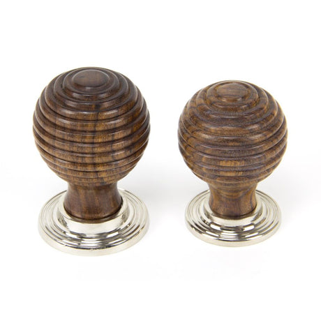From The Anvil - Rosewood and PN Beehive Cabinet Knob 38mm | Sku. 83874 | Trade Door Handles.