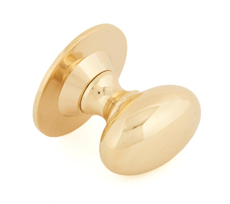 From The Anvil - Polished Brass Oval Cabinet Knob 40mm | Sku. 83879 | Trade Door Handles.