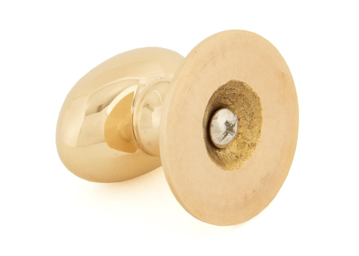 From The Anvil - Polished Brass Oval Cabinet Knob 40mm | Sku. 83879 | Trade Door Handles.