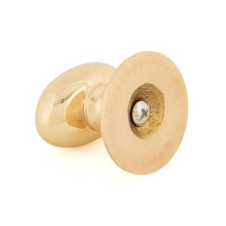 From The Anvil - Polished Brass Oval Cabinet Knob 40mm | Sku. 83879 | Trade Door Handles.