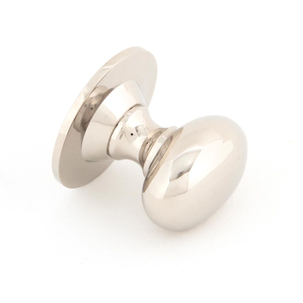 From The Anvil - Polished Nickel Oval Cabinet Knob 40mm | Sku. 83880 | Trade Door Handles.