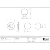 From The Anvil - Polished Brass Ball Cabinet Knob 39mm | Sku. 83881 | Trade Door Handles.