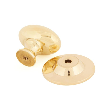 From The Anvil - Polished Brass Oval Cabinet Knob 33mm | Sku. 83885 | Trade Door Handles.