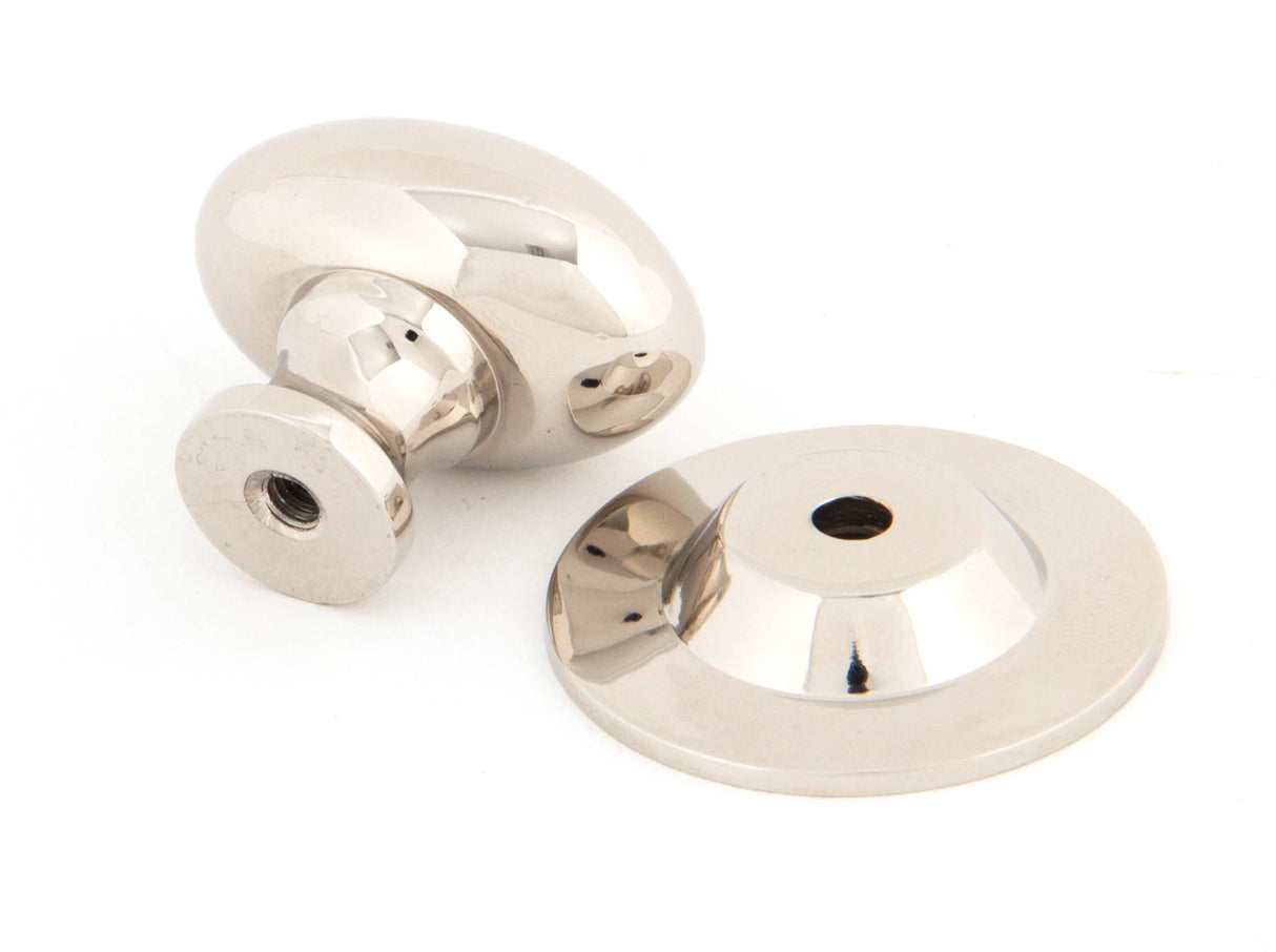 From The Anvil - Polished Nickel Oval Cabinet Knob 33mm | Sku. 83886 | Trade Door Handles.
