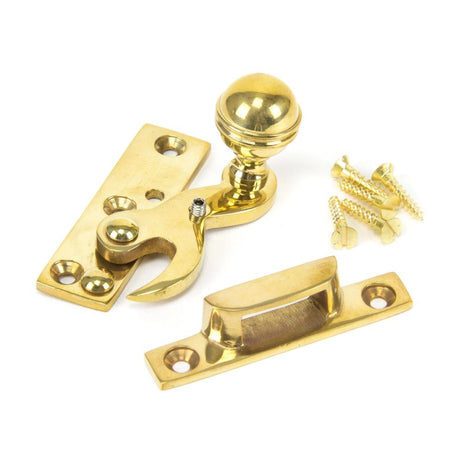 From The Anvil - Polished Brass Prestbury Sash Hook Fastener | Sku. 83889 | Trade Door Handles.