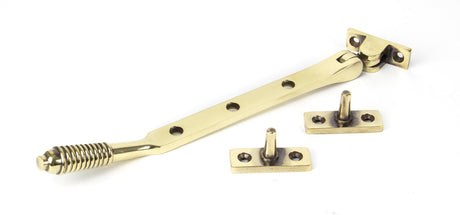 From The Anvil - Aged Brass 8" Reeded Stay | Sku. 83899 | Trade Door Handles.