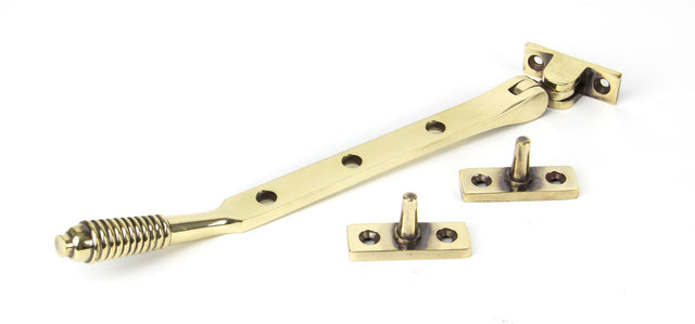 From The Anvil - Aged Brass 8" Reeded Stay | Sku. 83899 | Trade Door Handles.