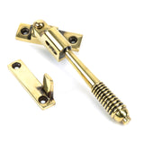 From The Anvil - Aged Brass Night-Vent Locking Reeded Fastener | Sku. 83911 | Trade Door Handles.