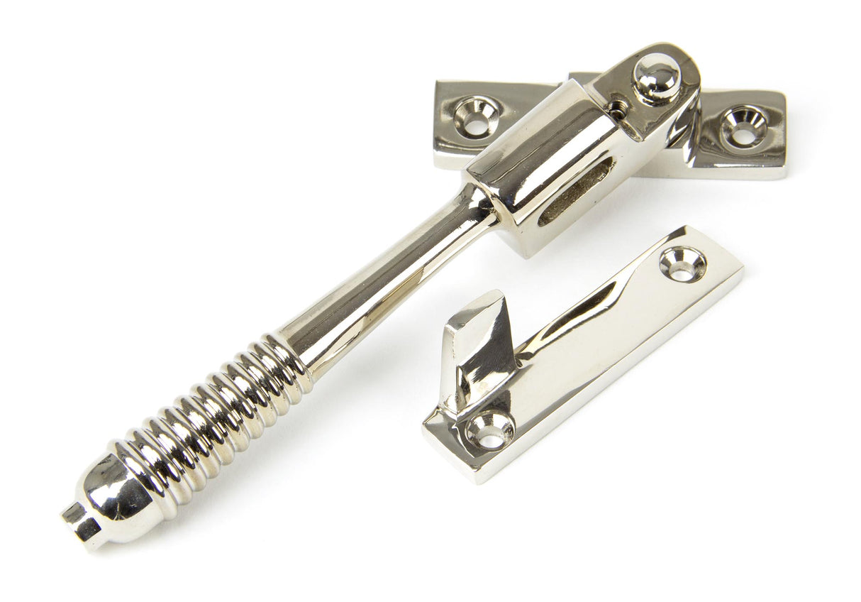 From The Anvil - Polished Nickel Night-Vent Locking Reeded Fastener | Sku. 83912 | Trade Door Handles.