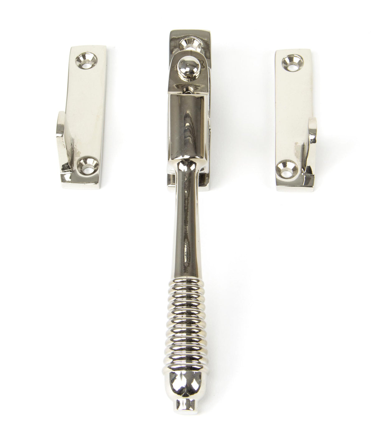 From The Anvil - Polished Nickel Night-Vent Locking Reeded Fastener | Sku. 83912 | Trade Door Handles.