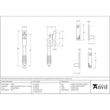 From The Anvil - Polished Nickel Night-Vent Locking Reeded Fastener | Sku. 83912 | Trade Door Handles.