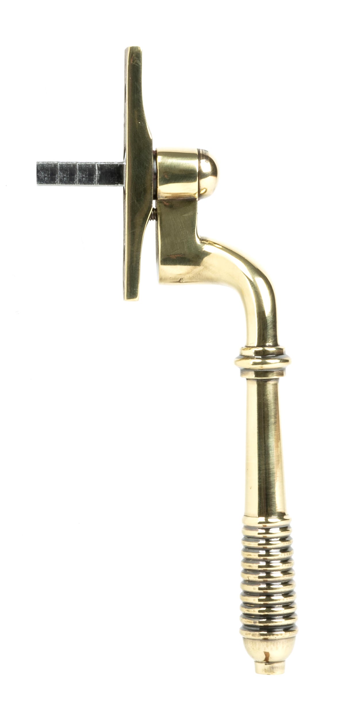 From The Anvil - Aged Brass Reeded Espag - LH | Sku. 83913 | Trade Door Handles.